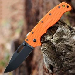 Demko Knives Demko AD20.5 Shark Lock Orange (3" AUS-10A Clip Point Blk)