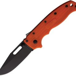 Demko Knives Demko AD20.5 Shark Lock Orange (3" D2 Clip Point Blk)