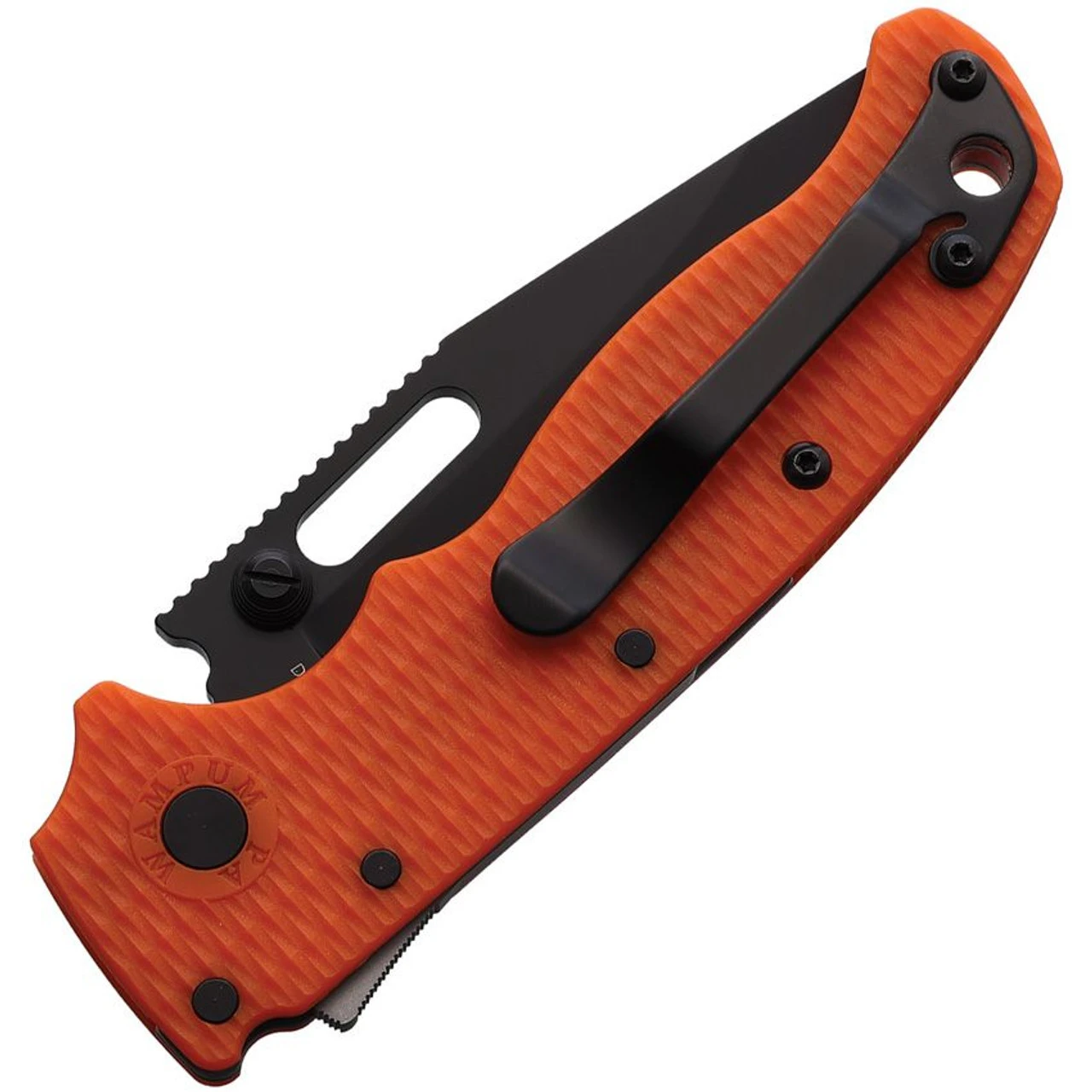 Demko Knives Demko AD20.5 Shark Lock Orange (3" D2 Clip Point Blk) 2 Demko Knives Demko AD20.5 Shark Lock Orange (3" D2 Clip Point Blk) - Image 2