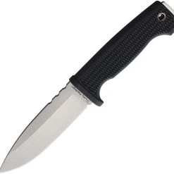 Demko Knives Demko Fixed Blade - Blk Rubber (5" AUS10A Satin) DEMAD22GBK