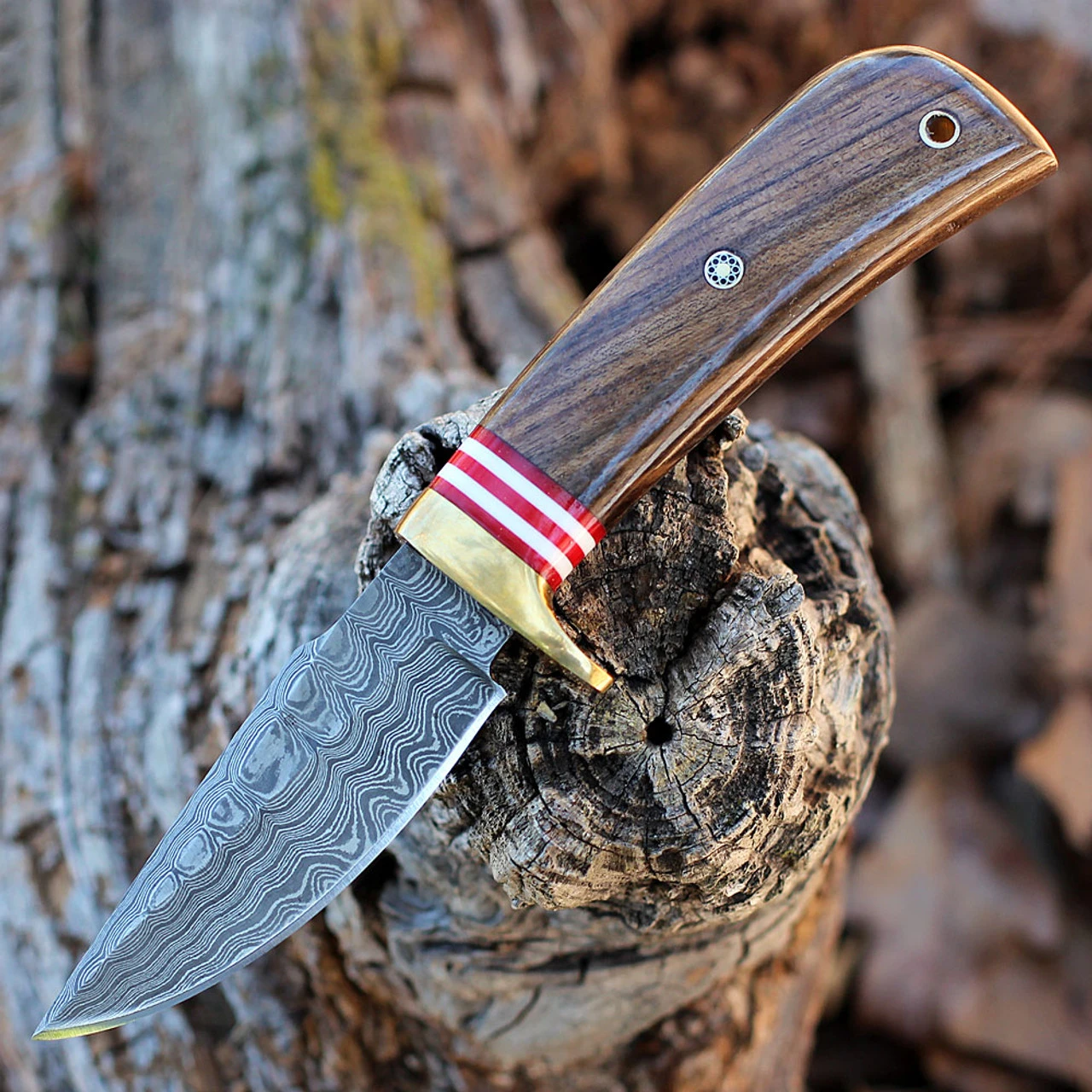 Damascus Blades - Brown Walnut (4" Damascus) DM-1287 Damascus Blade Knife Damascus Blades - Brown Walnut (4" Damascus) DM-1287 -Boker Shop DM 1287.2 67198.1646249343