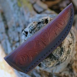 Damascus Blade Knife Damascus Blades - Buffalo/Stag Bone (4.5" Damascus) 1293SG -Boker Shop DM 1293SG SHEATH 89566.1646247604