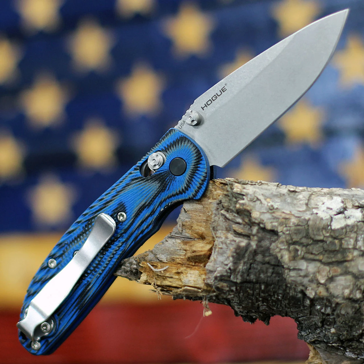 Doug Ritter Knives And Gear Doug Ritter Mini-RSK (American Flag) Knifeworks Exclusive - G-Mascus Blue G-10/Stonewashed 2 Doug Ritter Knives And Gear Doug Ritter Mini-RSK (American Flag) Knifeworks Exclusive - G-Mascus Blue G-10/Stonewashed - Image 2