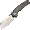 CJRB Cutlery Crag Recoil-lock J1904R-CF, 3.3" D2 Stonewash Plain Blade, Carbon Fiber Handle