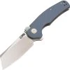 CJRB Cutlery Crag Recoil-Lock J1904R-GYF, 3.3" D2 Stonewash Plain Blade, Blue-Gray G-10 Handle