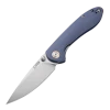 CJRB Cutlery Small Feldspar J1912S-GYC, 3.0" D2 Steel Stonewashed Plain Blade, Contoured Blue-Gray G-10 Handle