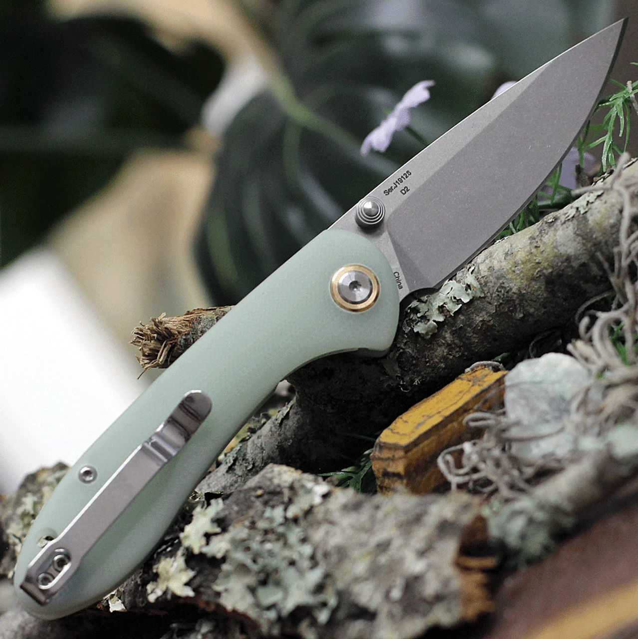 CJRB Cutlery Small Feldspar J1912S-NTG, 3.0" D2 Steel Stonewashed Plain Blade, Contoured Natural G-10 Handle 2 CJRB Cutlery Small Feldspar J1912S-NTG, 3.0" D2 Steel Stonewashed Plain Blade, Contoured Natural G-10 Handle - Image 2
