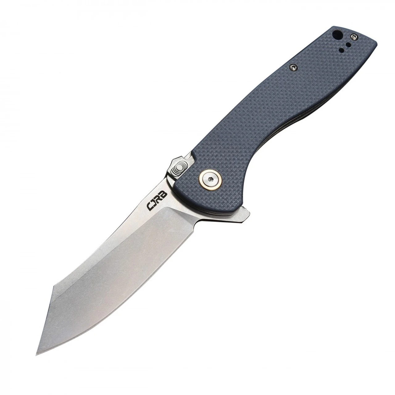 CJRB Cutlery Kicker J1915-BU, 3.52" D2 Steel Stonewash Plain Blade, Blue-Gray G-10 Handle 1 CJRB Cutlery Kicker J1915-BU, 3.52" D2 Steel Stonewash Plain Blade, Blue-Gray G-10 Handle