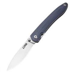 CJRB Cutlery RIA J1917-GYC, 2.95" 12C27 Sand Polish Plain Blade, Blue-Gray G-10 Handle