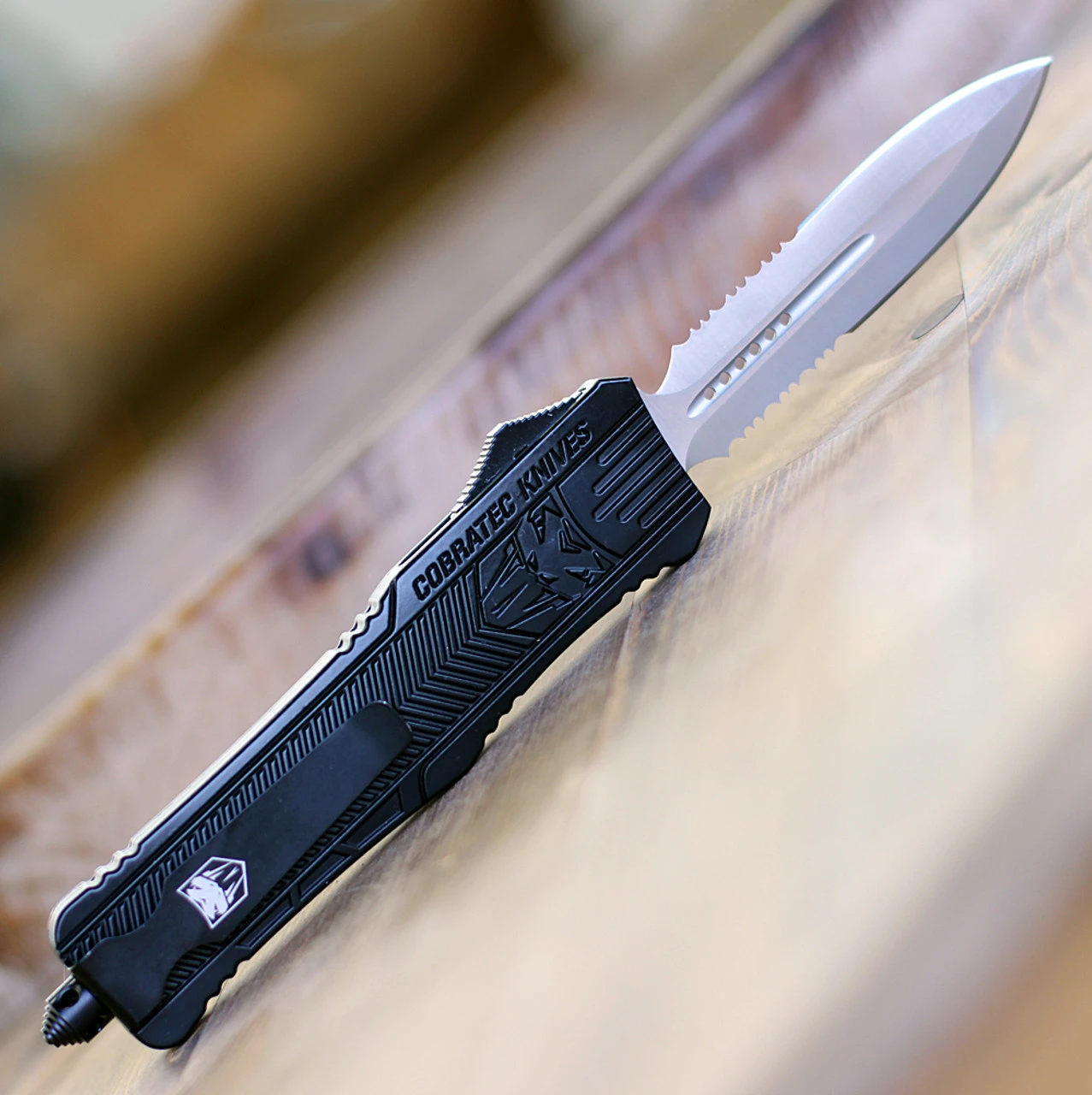 CobraTec Knives Large CTK-1 Blk Alum (3.75" D2 Steel) LBCTK-1LDAG2SS 2 CobraTec Knives Large CTK-1 Blk Alum (3.75" D2 Steel) LBCTK-1LDAG2SS - Image 2