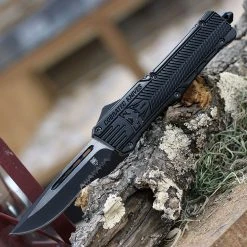 CobraTec Large CTK-1 Black (3.75" D2 Steel Serrated DP) LBCTK-1LDS