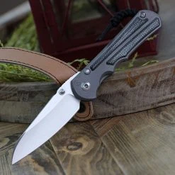Chris Reeve Large Inkosi Insingo - Black Canvas Micarta Inlay ( 3.6" CPM S45VN) LIN-1028 (DOB 9/7/22)