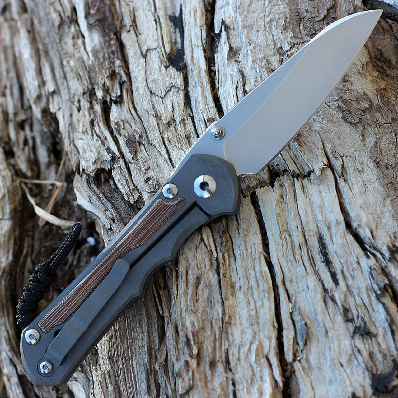 Chris Reeve Large Inkosi Natural Canvas Micarta Inlay, S45Vn Insingo, Right-Hand (LIN-1030) 2 Chris Reeve Large Inkosi Natural Canvas Micarta Inlay, S45Vn Insingo, Right-Hand (LIN-1030) - Image 2