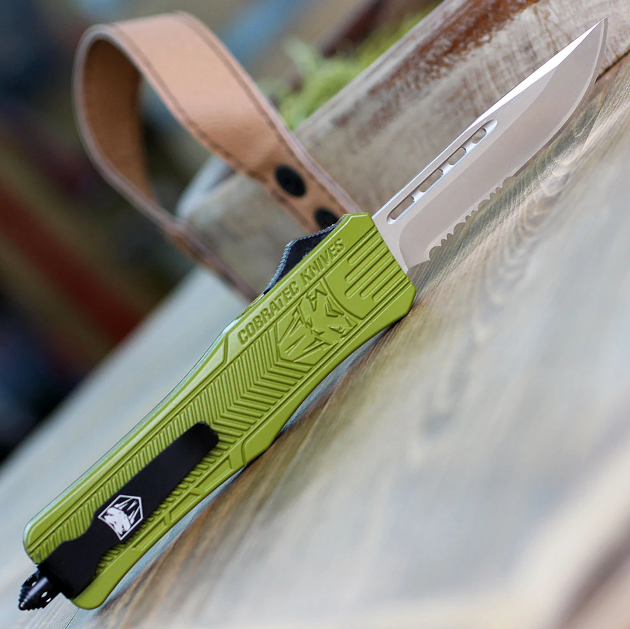 CobraTec Knives MODCTK-1MDS Medium CTK-1 OD-Green, 3.0" D2 Steel Drop Point Serrated Blade, Aluminum Handle 2 CobraTec Knives MODCTK-1MDS Medium CTK-1 OD-Green, 3.0" D2 Steel Drop Point Serrated Blade, Aluminum Handle - Image 2