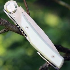 Actilam T3CC White Corian Folder With Clip, 3.25 In. X50CrMoV15N Plain Blade -Boker Shop actt3cc.2 62122.1566585969