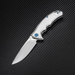 Artisan Cutlery Artisan Small Tradition ATZ1702GSST, 3.27" S35VN Plain Blade, Satin TC4 Titanium Handle
