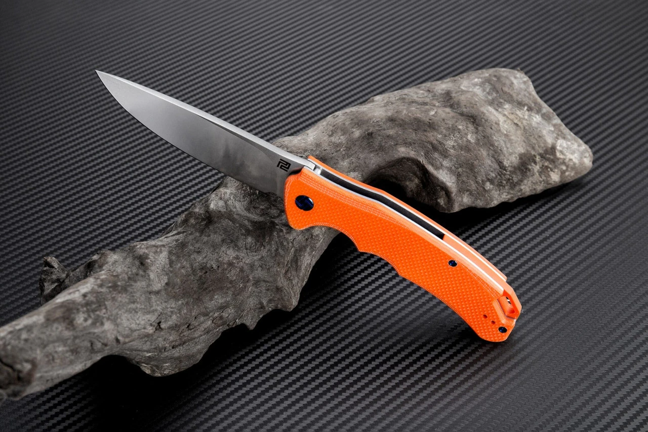 Artisan Tradition ATZ1702POE, 3.94" D2 Plain Blade, Orange G-10 Handle Artisan Cutlery Artisan Tradition ATZ1702POE, 3.94" D2 Plain Blade, Orange G-10 Handle -Boker Shop atz1702poe 1 02534.1566586021