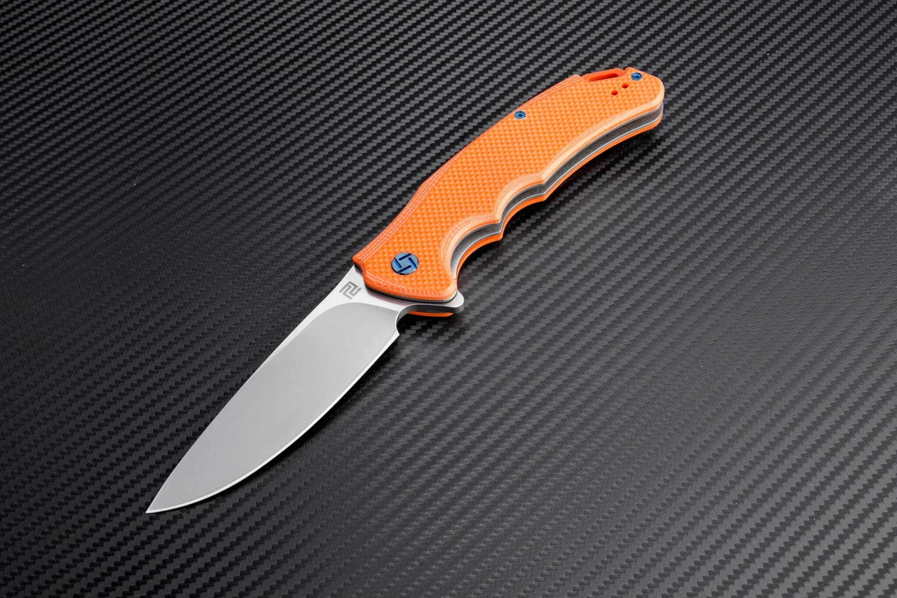 Artisan Tradition ATZ1702POE, 3.94" D2 Plain Blade, Orange G-10 Handle Artisan Cutlery Artisan Tradition ATZ1702POE, 3.94" D2 Plain Blade, Orange G-10 Handle -Boker Shop atz1702poe 00093.1566586021
