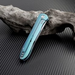 Artisan Cutlery Artisan ATZ1707GGN Shark, 3.94" S35VN Plain Blade, Green Titanium Handle -Boker Shop atz1707ggn 2 95859.1566586006