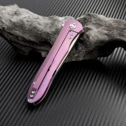 Artisan Cutlery Artisan ATZ1707GRE Shark, 3.94" S35VN Plain Blade, Purple Titanium TC4 Handle -Boker Shop atz1707gre 2 64375.1566586004