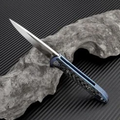 Artisan Cutlery Artisan ATZ1707GSBU Small Shark, 3.15" S35VN Plain Blade, Blue Titanium TC4 Handle -Boker Shop atz1707gsbu 1 57791.1566586006