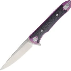 Artisan Cutlery Artisan ATZ1707GRE Shark, 3.94" S35VN Plain Blade, Purple Titanium TC4 Handle