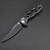 Artisan Cutlery Artisan Dragonfly ATZ1801GBKM, 3.94" M390 Black Plain Blade, Black TC4 Titanium Handle
