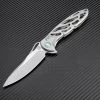 Artisan Cutlery Artisan Dragonfly ATZ1801GGYM, 3.94" M390 Plain Blade, Gray TC4 Titanium Handle