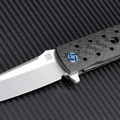 Artisan Cutlery Artisan ATZ1807GBSM Virginia, 3.94" M390 Plain Blade, Black Carbon Fiber Handle