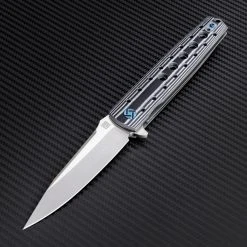 Artisan Cutlery Artisan ATZ1807GBWM Virginia, 3.94" M390 Plain Blade, Black/White G-10 Handle -Boker Shop atz1807gbwm 99871.1566586010