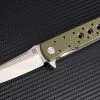 Artisan Cutlery Artisan Virginia ATZ1807PGNF, 3.94" D2 Plain Blade, Flat Green G-10 Handle