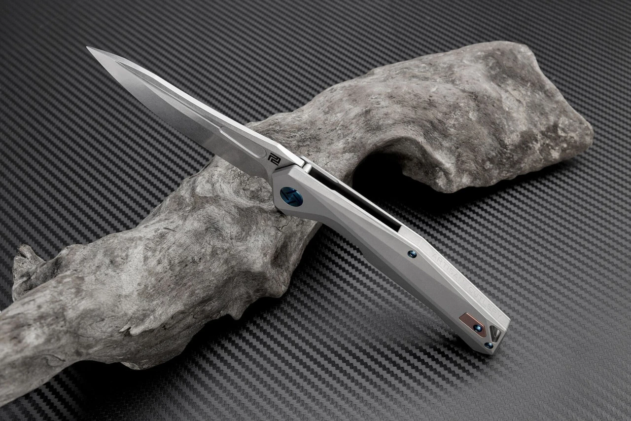 Artisan Zumwalt ATZ1808GGYS, 3.78" S35VN Plain Blade, Gray Titanium Handle Artisan Cutlery Artisan Zumwalt ATZ1808GGYS, 3.78" S35VN Plain Blade, Gray Titanium Handle -Boker Shop atz1808ggy 1 1 78992.1566585982