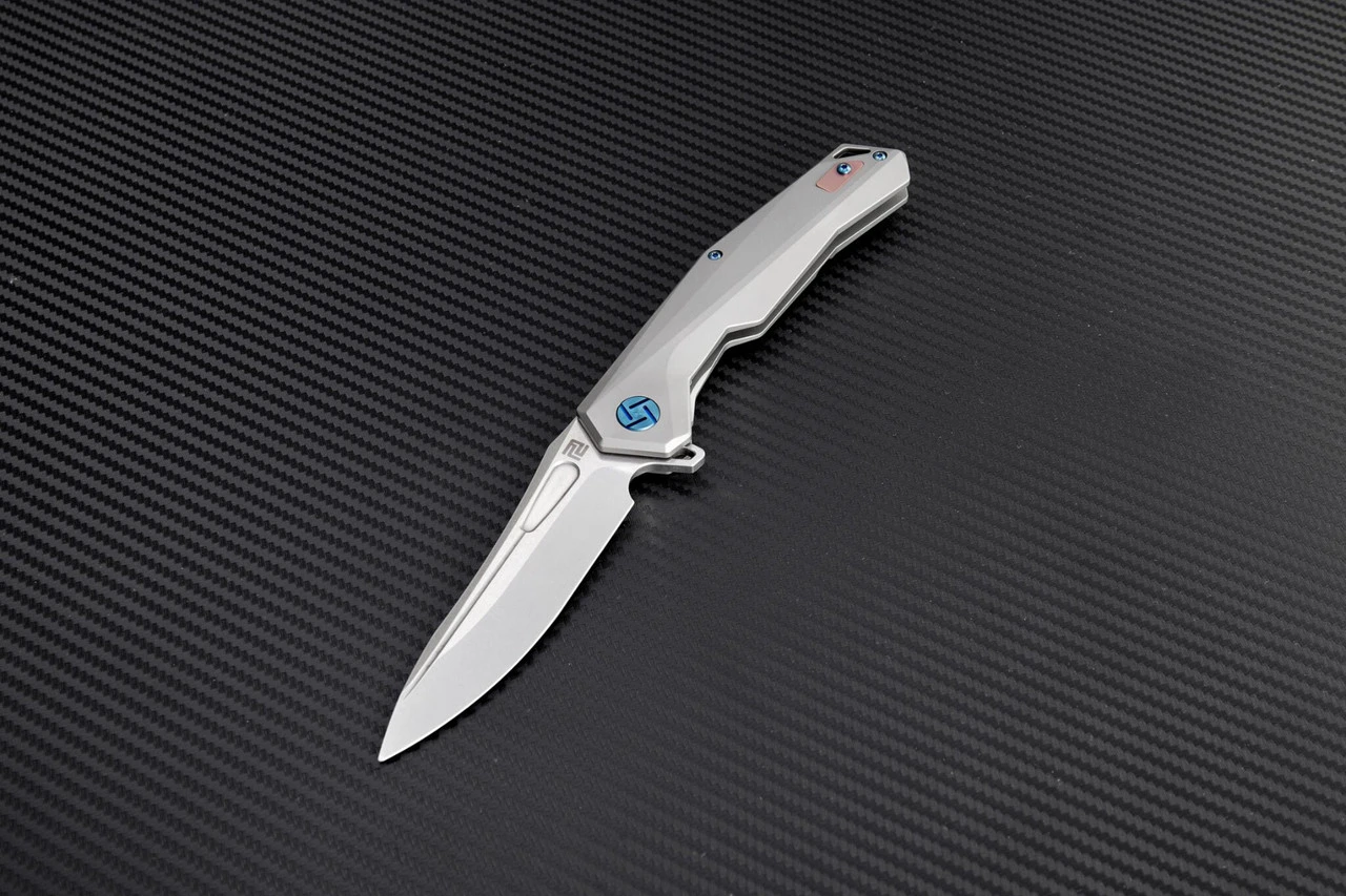 Artisan Zumwalt ATZ1808GGYS, 3.78" S35VN Plain Blade, Gray Titanium Handle Artisan Cutlery Artisan Zumwalt ATZ1808GGYS, 3.78" S35VN Plain Blade, Gray Titanium Handle -Boker Shop atz1808ggy 1 32665.1566585982