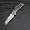 Artisan Cutlery Artisan Falcon ATZ1809GGYM, 3.62" M390 Plain Blade, Gray Carbon Fiber/Titanium Handle