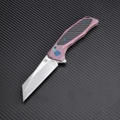 Artisan Cutlery Artisan Falcon ATZ1809GREM, 3.62" M390 Plain Blade, Rose Carbon Fiber/Titanium Handle