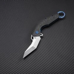 Artisan Cutlery Artisan Cobra ATZ1811GBUS, 3.15" S35VN Plain Blade, Blue Carbon Fiber Handle