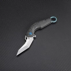 Artisan Cutlery Artisan Cobra ATZ1811GGNS, 3.15" S35VN Plain Blade, Green Carbon Fiber Handle