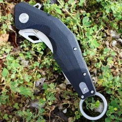 Artisan Cutlery Artisan Cobra ATZ1811PBKC, 3" D2 Plain Blade, Curved Black G-10 Handle -Boker Shop atz1811pbkc 1 43245.1566586053