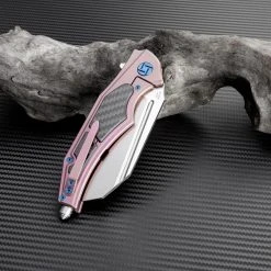 Artisan Cutlery Artisan Apache ATZ1813GRES, 3.82" S35VN Plain Blade, Rose Titanium/Carbon Fiber Handle -Boker Shop atz1813gres 2 52638.1566586006