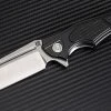 Artisan Cutlery Artisan Apache ATZ1813PBBK, 3.7" D2 Plain Blade, Black Aluminum/G-10 Handle