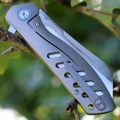 Artisan Cutlery Artisan Tomahawk ATZ1815GGYS, 3.75" S35VN Plain Blade, Gray Titanium Handle -Boker Shop atz1815ggys.2 76923.1566585994