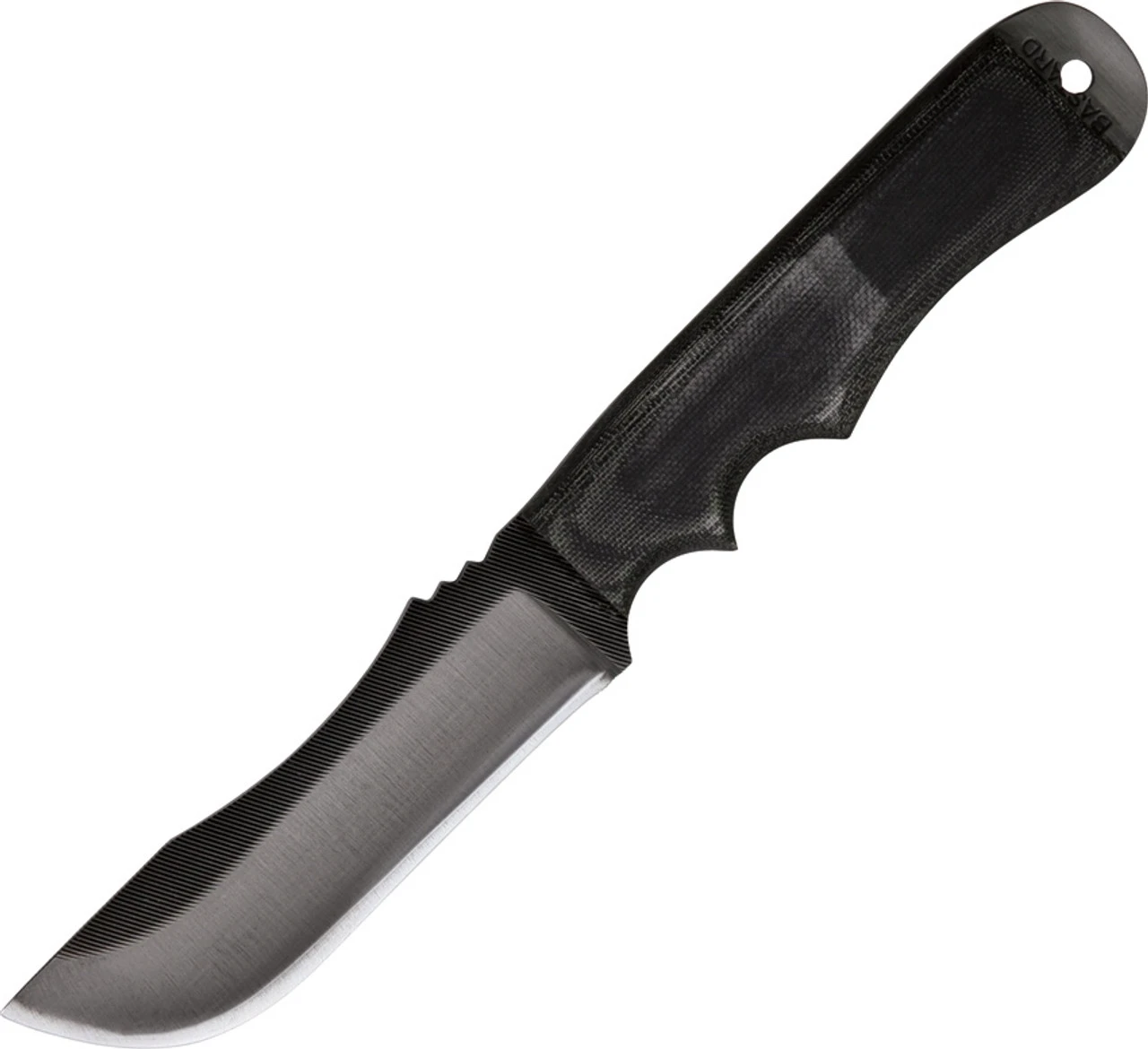 Anza Knives T Tracker Fixed Blade Model AZT, 4 5/8 In 1095 Carbon Steel Plain Blade, Black Micarta Handle 1 Anza Knives T Tracker Fixed Blade Model AZT, 4 5/8 In 1095 Carbon Steel Plain Blade, Black Micarta Handle