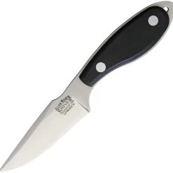 Bark River Knives Bark River 07071MBC Harpoon Necker, 3.1" CPM-20CV Plain Blade, Black Canvas Micarta Handle