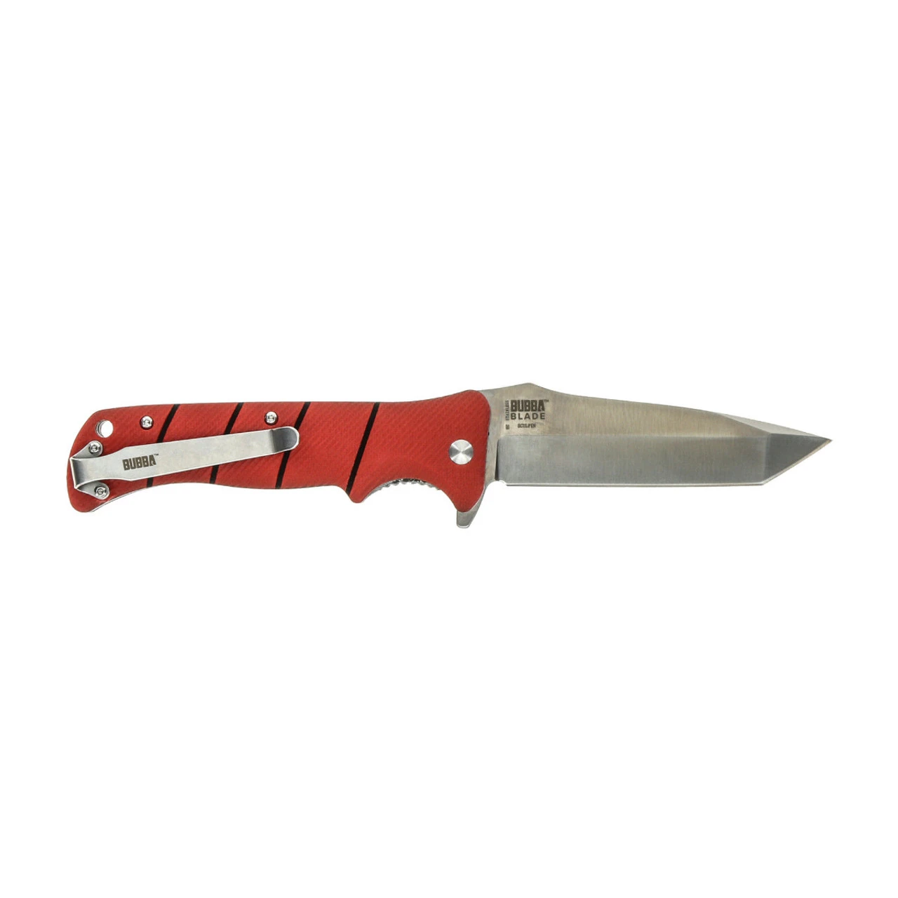Bubba Blade Bubba Sculpin Pocket Knife CLFK, 4" High Carbon SS Blade, Red G-20 Handle 2 Bubba Blade Bubba Sculpin Pocket Knife CLFK, 4" High Carbon SS Blade, Red G-20 Handle - Image 2