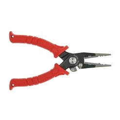 Bubba Blade Bubba Fishing Plier 1FP, 7.5" Overall Length, Red TPR Handle, Black Nylon Sheath
