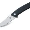 Bestech BTKG09A2 Spike, 3.50" Sandvick 12C27 Stonewash Plain Blade, Black GRN Handle