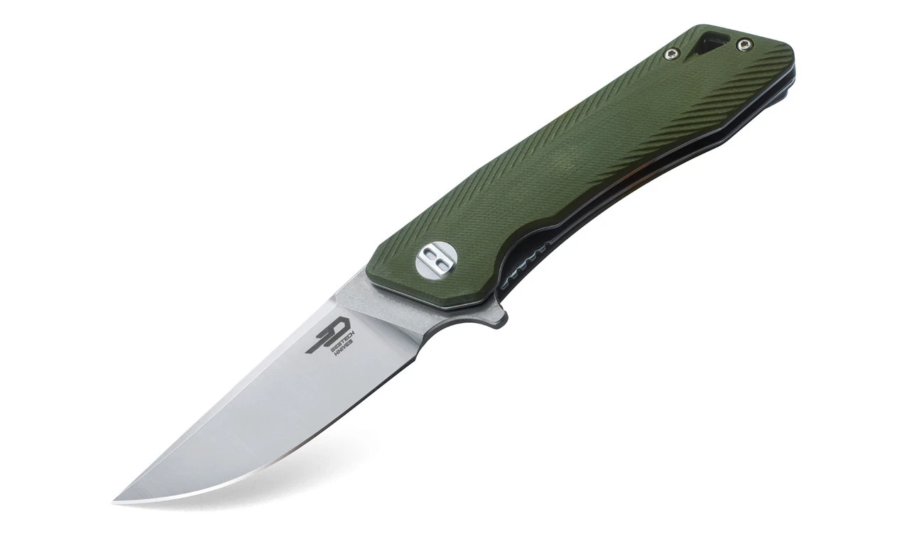 Bestech BTKG10B2 Thron, 3.0" Sandvick 12C27 Stonewash Plain Blade, Green G-10 Handle 1 Bestech BTKG10B2 Thron, 3.0" Sandvick 12C27 Stonewash Plain Blade, Green G-10 Handle
