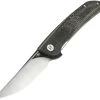 Bestech Knives Swift Linerlock G30B2, 3.5" D2 Satin/Black Plain Blade, Black Micarta Handle
