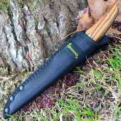 Browning Knives Browning Zebra Wood Fixed Blade, 4" Stainless Plain Blade, Zebra Wood Handle -Boker Shop br0179 1 25250.1566585966