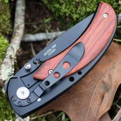 Browning Knives Browning Black/Cocobolo Framelock, 3.5" Black Stainless Plain Blade, Cocobolo Handle -Boker Shop br068.2 68273.1566585973